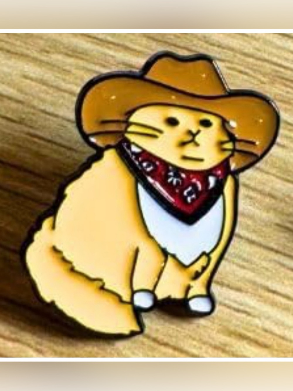NEW Cowboy Cat Enamel Pin Cute Funny Design